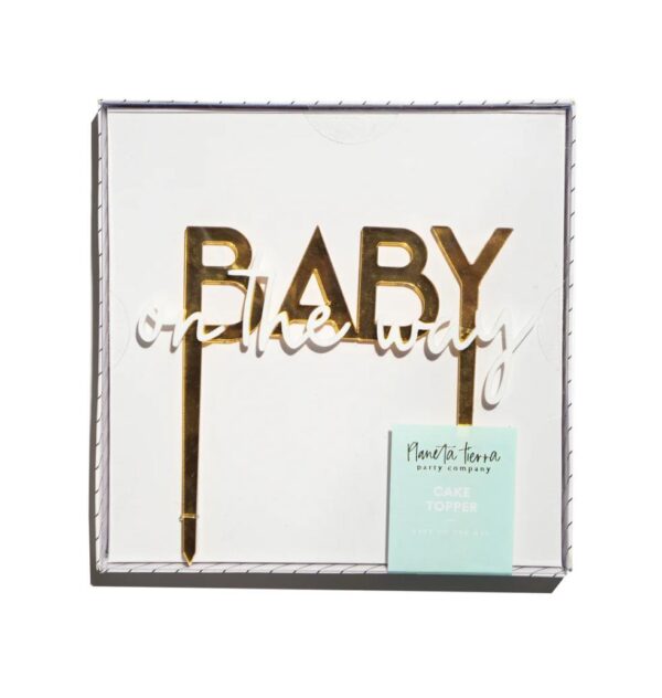 Cake topper baby on the way