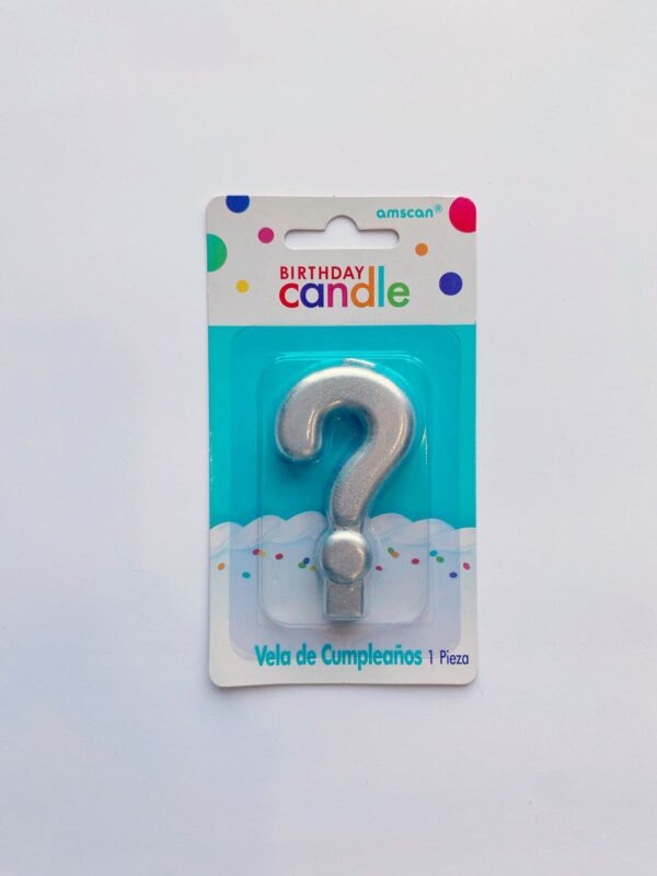 Vela de pastel número plata